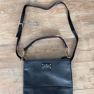 kate spade Black Pebbled Leather Crossbody with Gold Hardware NWOT